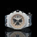 AP Chronograph Army Rubber Strap Moissanite Diamond Watch