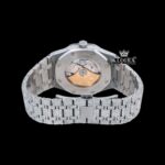 AP Diamond Markers Fully Bust Down Moissanite Diamond Watch Caseback View