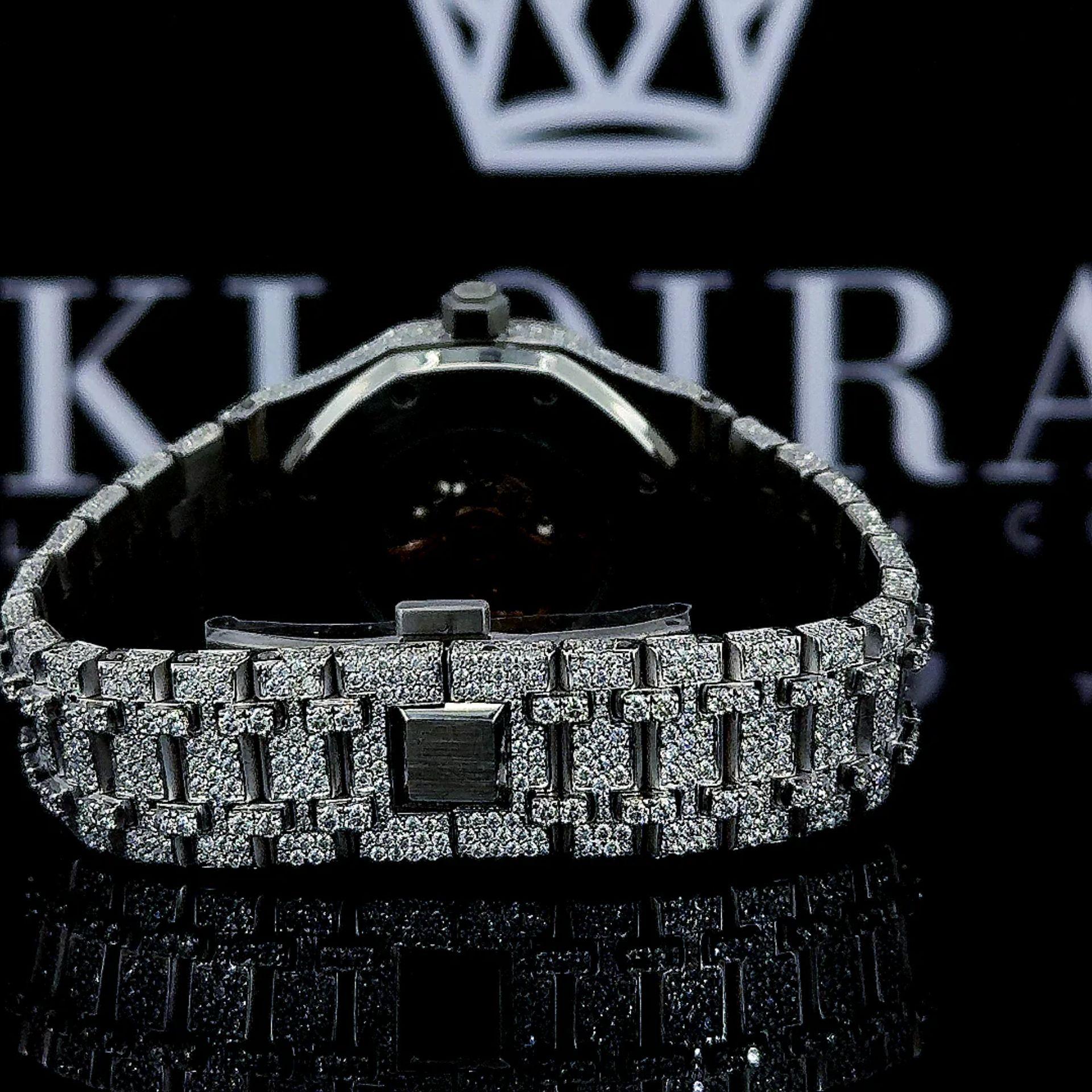 AP Skeleton Dial Full Iced Out Natural Diamond Watch Caseback View