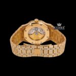 AP Yellow Gold Arabic Dial Moissanite Diamond Watch Caseback View