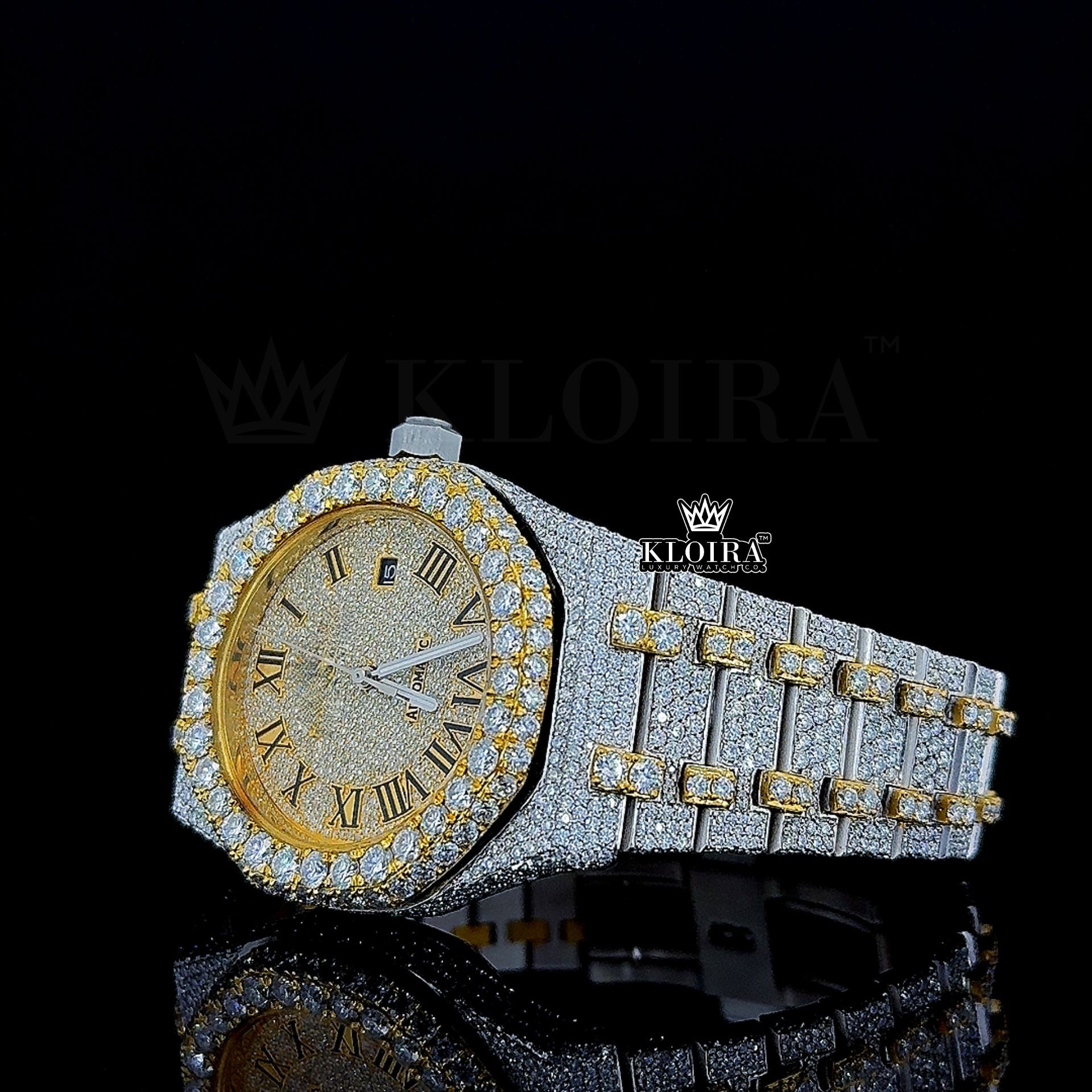Audemars Piguet Moissanite Watch Left Profile View