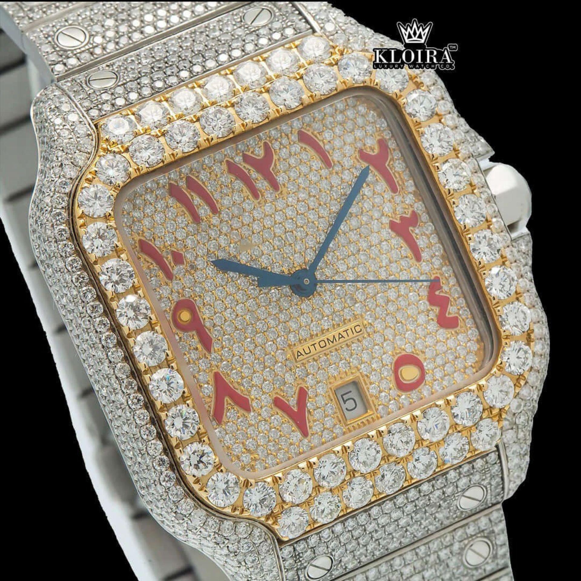 Best Cartier Moissanite Watch Close Up Front View