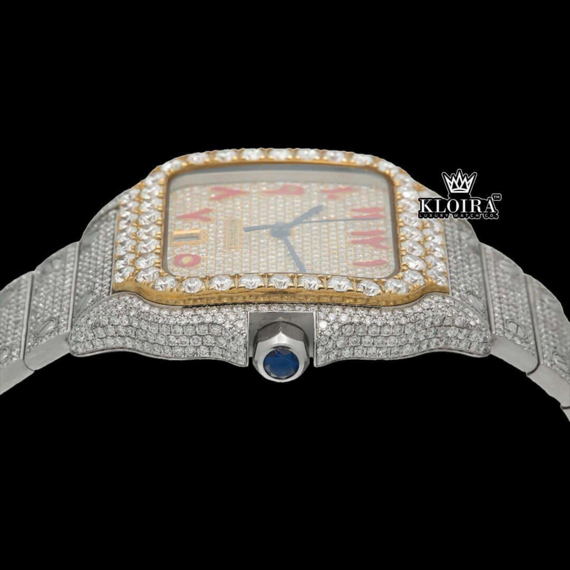 Best Cartier Moissanite Watch Crown View