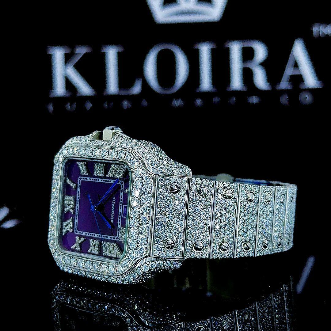 Best Moissanite Cartier Watch Right Profile View