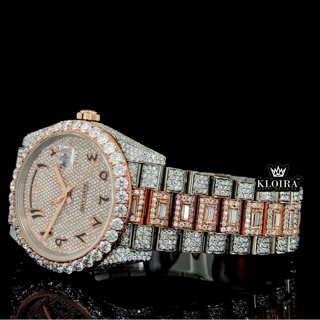 Best Moissanite Rolex Watch Left Profile View
