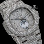 Best Patek Philippe Moissanite Watch Front Face Close Up View