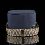 Black Dial Fully Iced Out Baguette Strap Lab Grown Diamond Watch Bracelet View