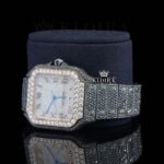 Black Moissanite Cartier Watch Left Side Bracelet View