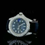 Black Moissanite Rolex Watch Left Profile View