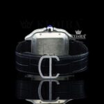 Black Roman Dial Yellow Gold Semi Iced Out Natural Diamond Watch Caseback View