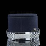 Blue Dial Stick Markers Fully Iced Out White Gold Natural Diamond Watch Bracelet View