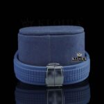Blue Rubber Strap Blue Dial Semi Iced Moissanite Diamond Watch Back Strap View