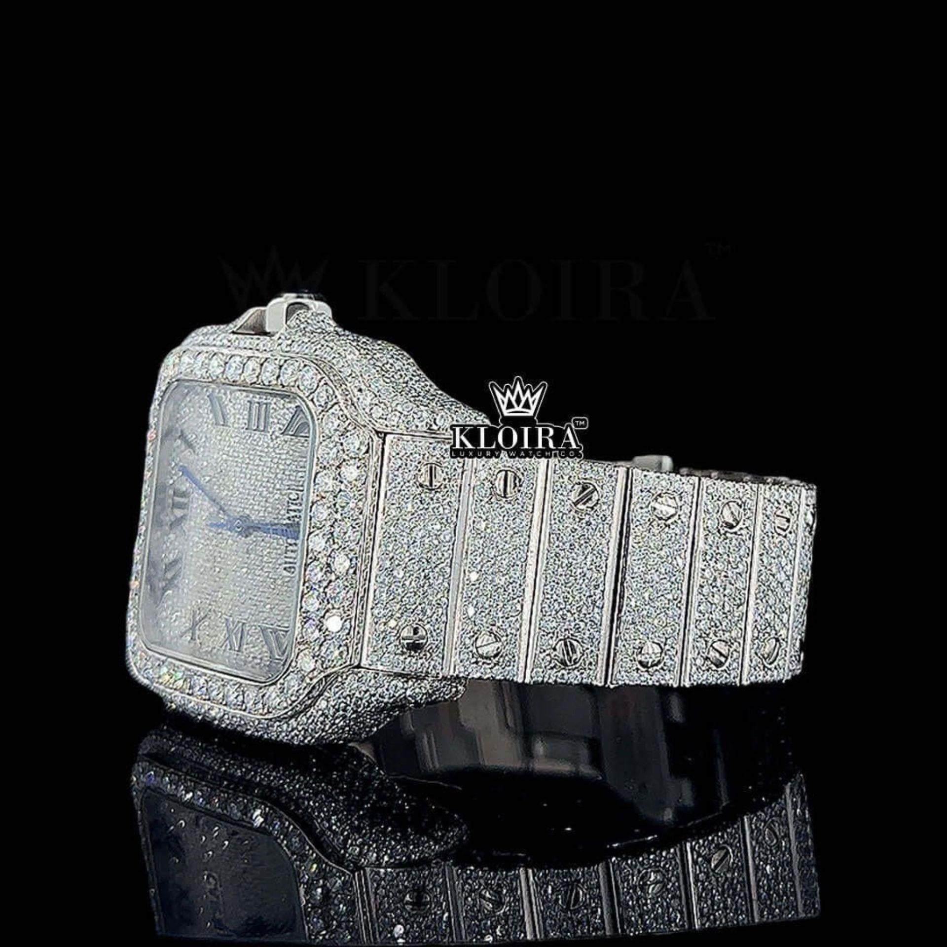 Cartier Moissanite Watch Left Profile View
