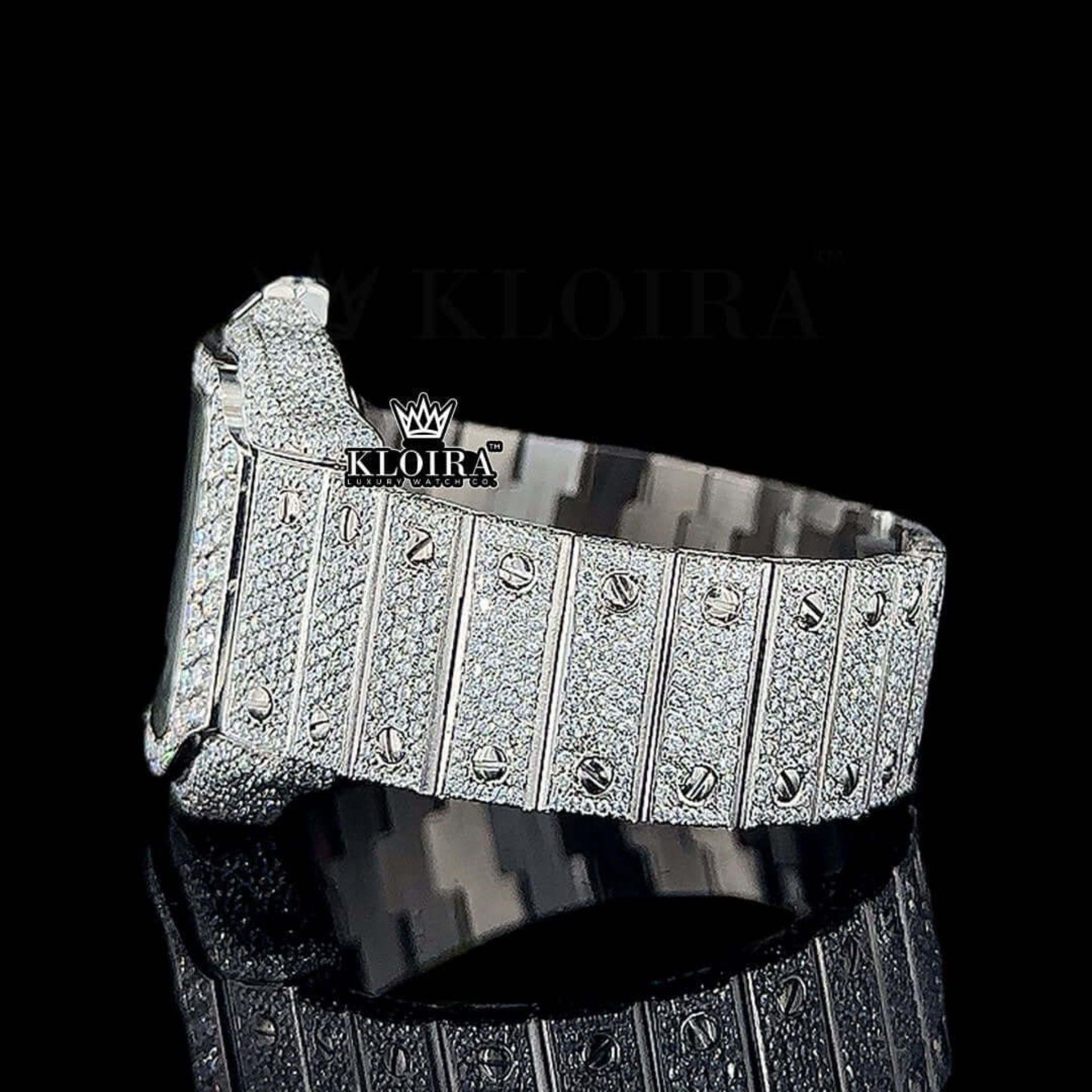Cartier Moissanite Watch Left Side Bracelet View