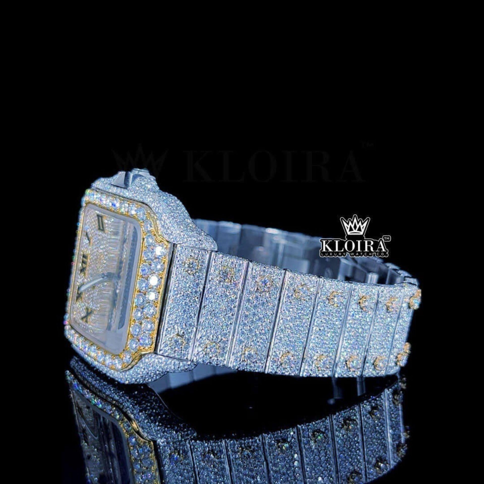 Cartier VVS Moissanite Watch Left Side View