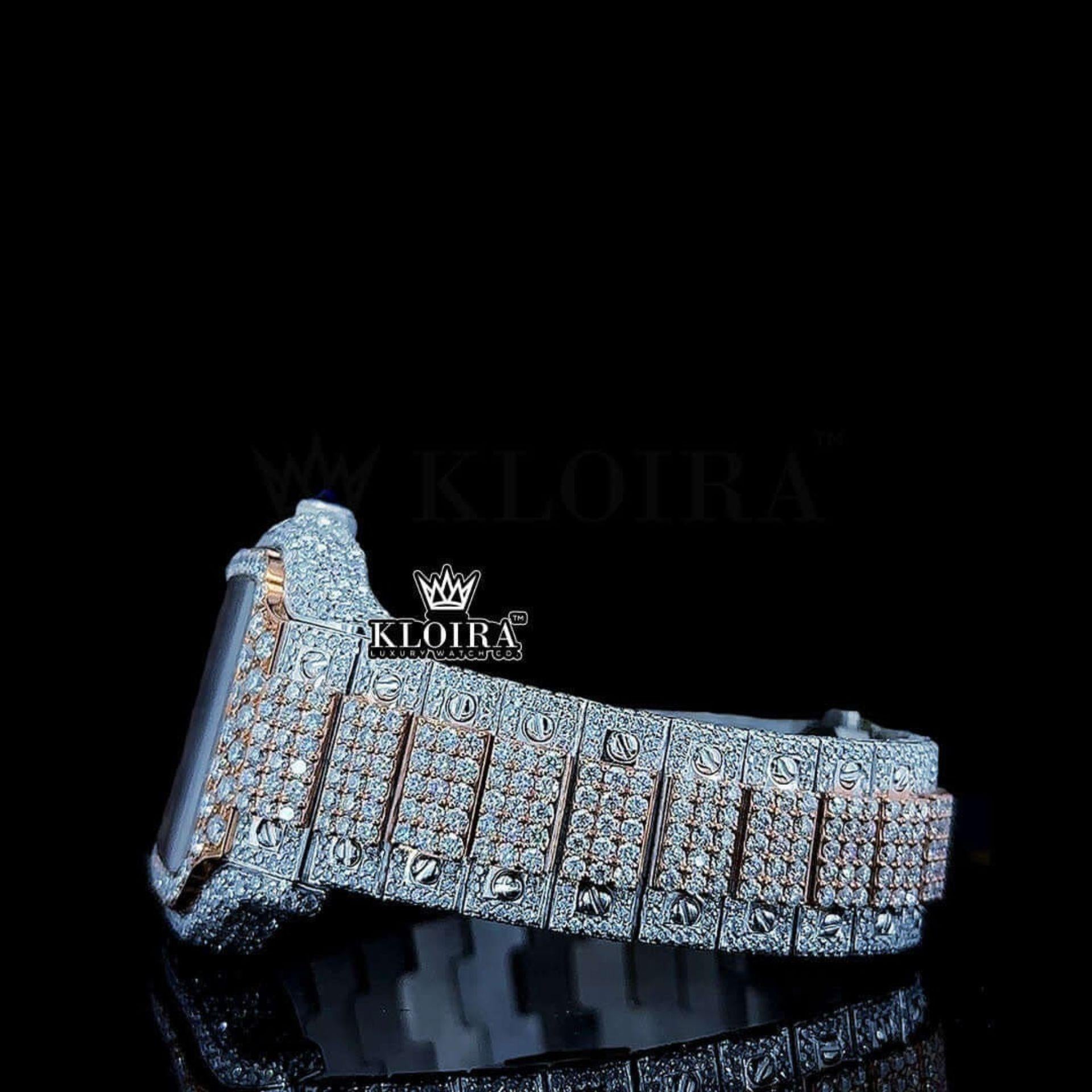Cartier Watch Bust Down Moissanite Right Srap View