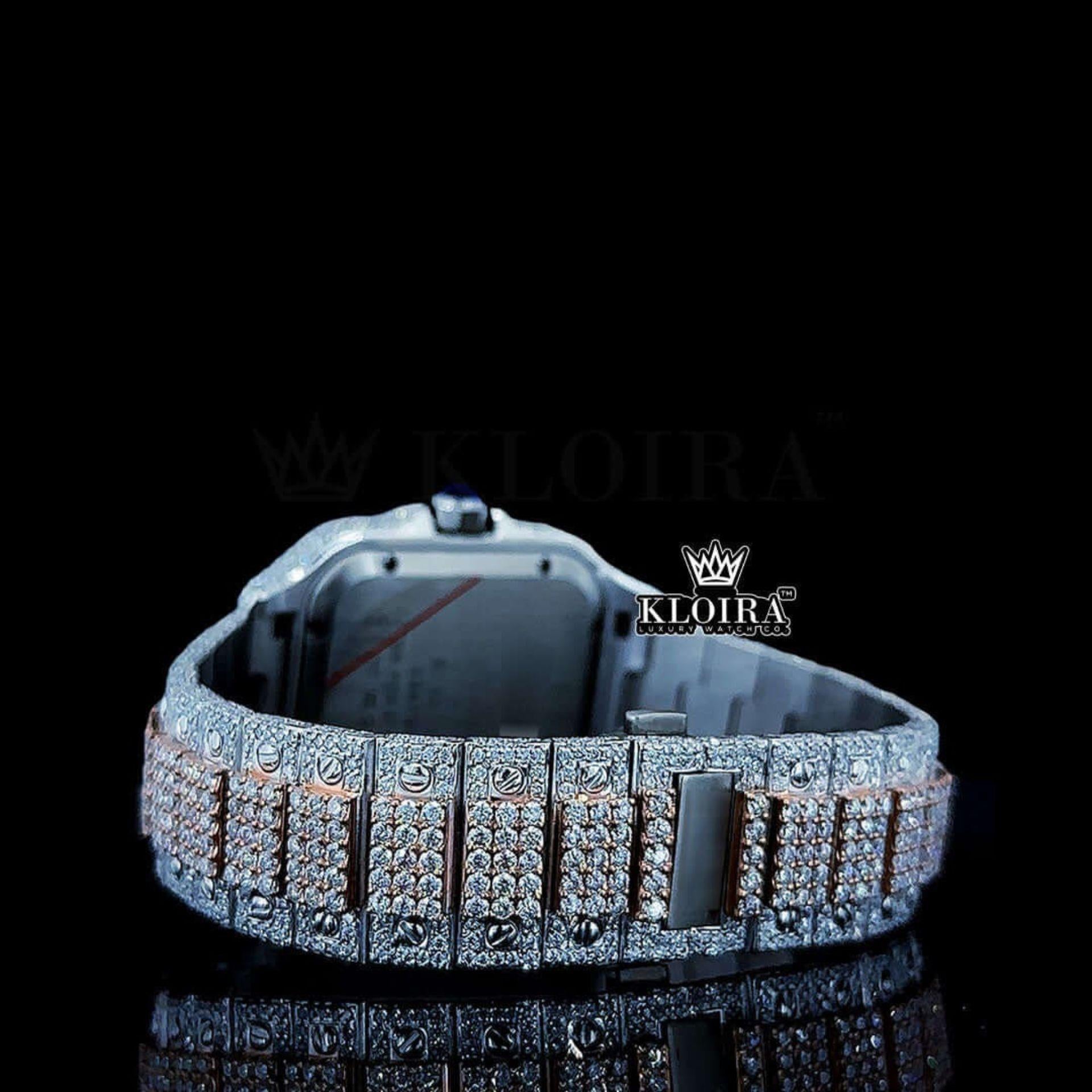 Cartier Watch Bust Down Moissanite Strap View