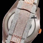 Cocoa Gem Moissanite Diamond Watch 14K Gold VVS 18 Carat 42mm Bracelet View
