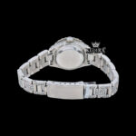Diamond Markers Pink Dial Full Iced Out Moissanite Watch Caseback View