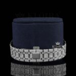 Diamond Stick Markers White Dial Fully Iced Out Moissanite Watch Bracelet View