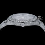 Full Bust Down Red Roman Numerals Moissanite Diamond Watch Crown View