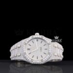 Fully Bust Down Black Stick Markers Moissanite Diamond Watch
