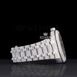 Fully Bust Down Black Stick Markers Moissanite Diamond Watch Right Side View