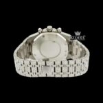 Fully Iced Out Black Dial Chronograph Moissanite Diamond Watch Caseback View