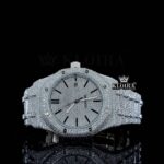 Fully Iced Out Date Display Dial Moissanite Diamond Watch