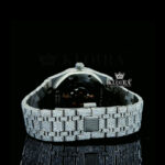 Fully Iced Out White Dial AP Moissanite Diamond Watch Caseback View