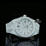 Fully Iced Out White Dial AP Moissanite Diamond Watch