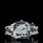 Fully Iced Skeleton Dial Two Tone Moissanite Diamond Watch