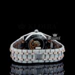 Iced Out AP Two Tone Rose Gold Moissanite Diamond Watch Caseback View