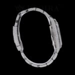 Iced Out Date Display Stick Dial Moissanite Diamond Watch Right Side View