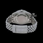 Iced Out Rolex Moissanite Watch Caseback View