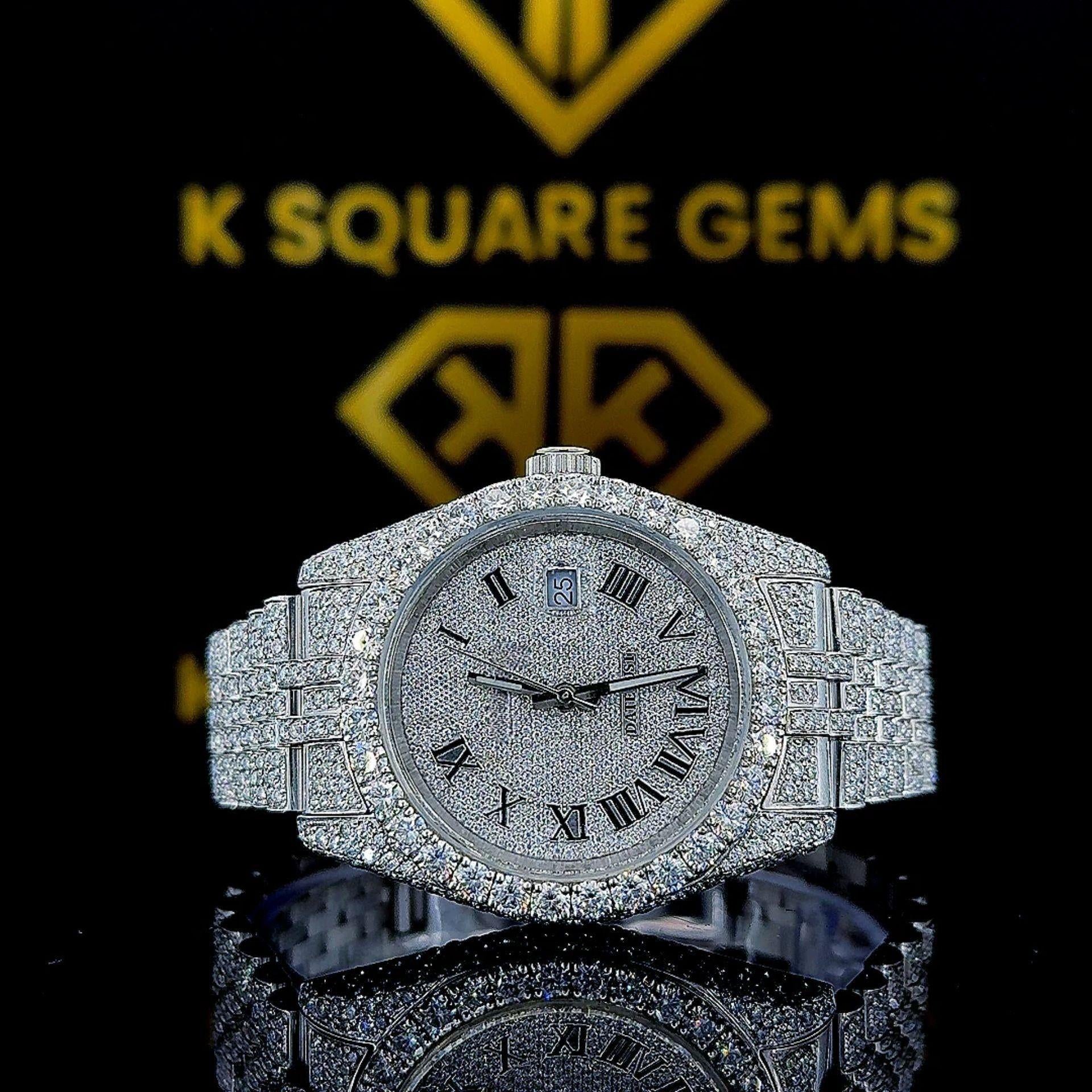 K Square Customised Moissanite Watch