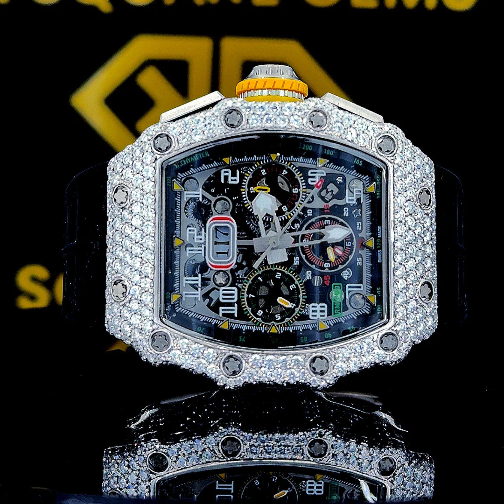 K Square Customised Moissanite Watch