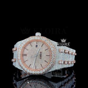 Mens AP Moissanite Watch Close Up Dial View