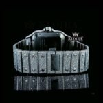 Mens Cartier Moissanite Watch Back Strap View