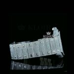 Mens Cartier Moissanite Watch Left Side Bracelet View
