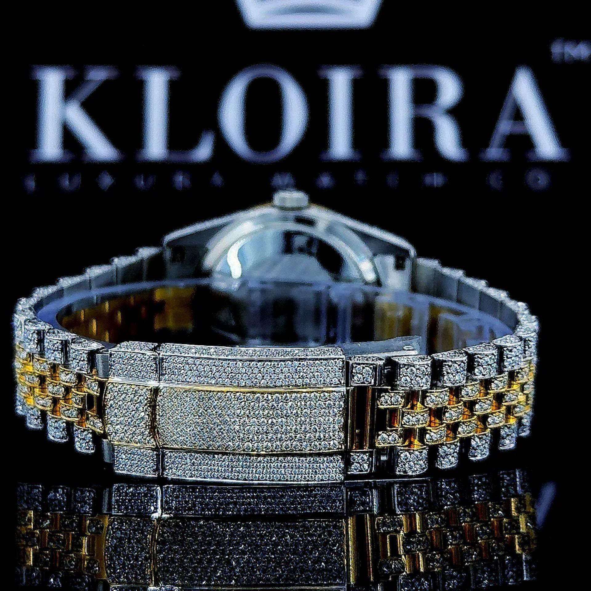 Mens Rolex Moissanite Watch Bracelet View