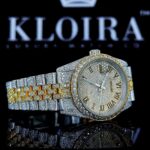 Mens Rolex Moissanite Watch Right Profile View
