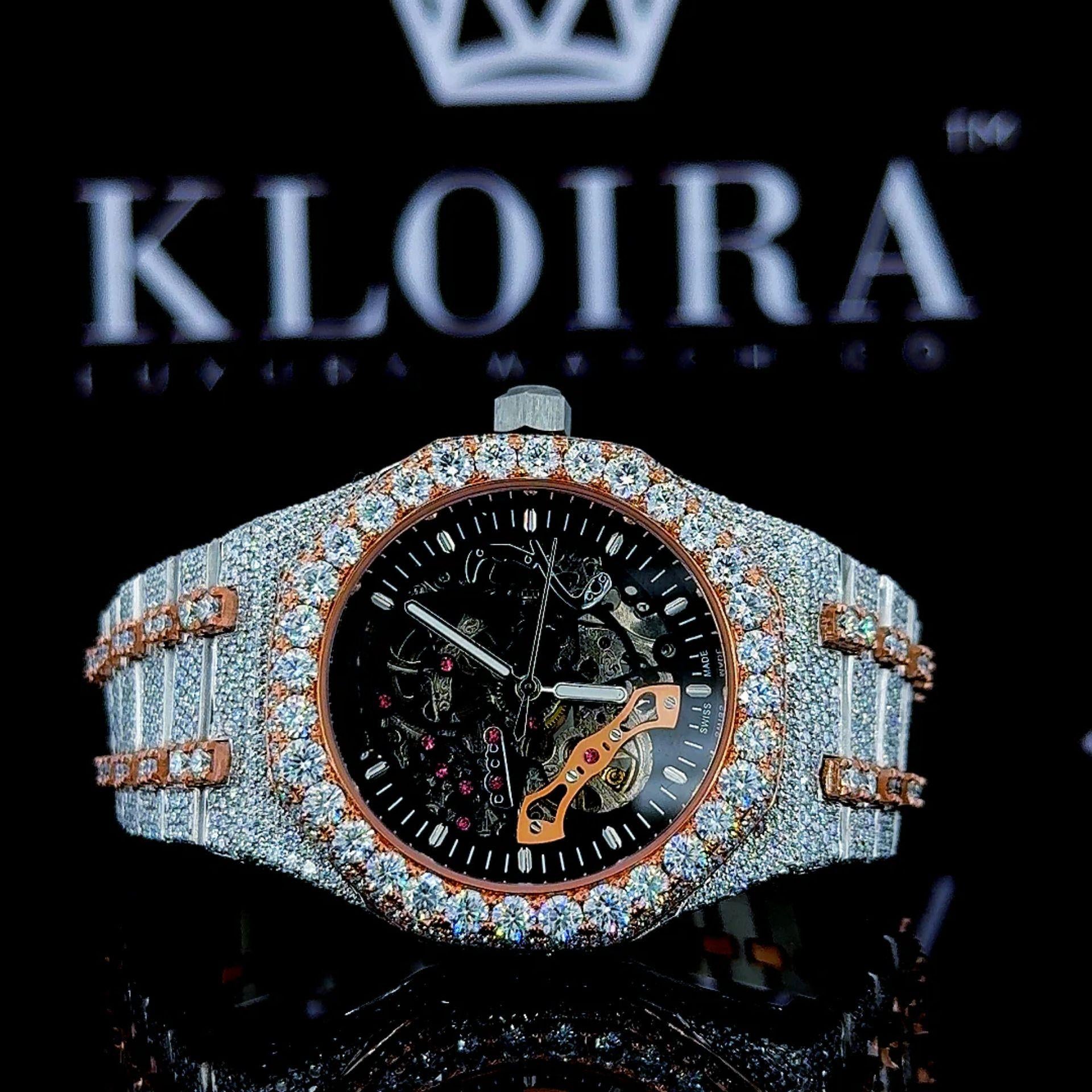 Moissanite AP Skeleton Watch Front View