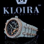Moissanite AP Skeleton Watch Left Profile View