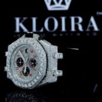 Moissanite AP Style Watch Left Profile View