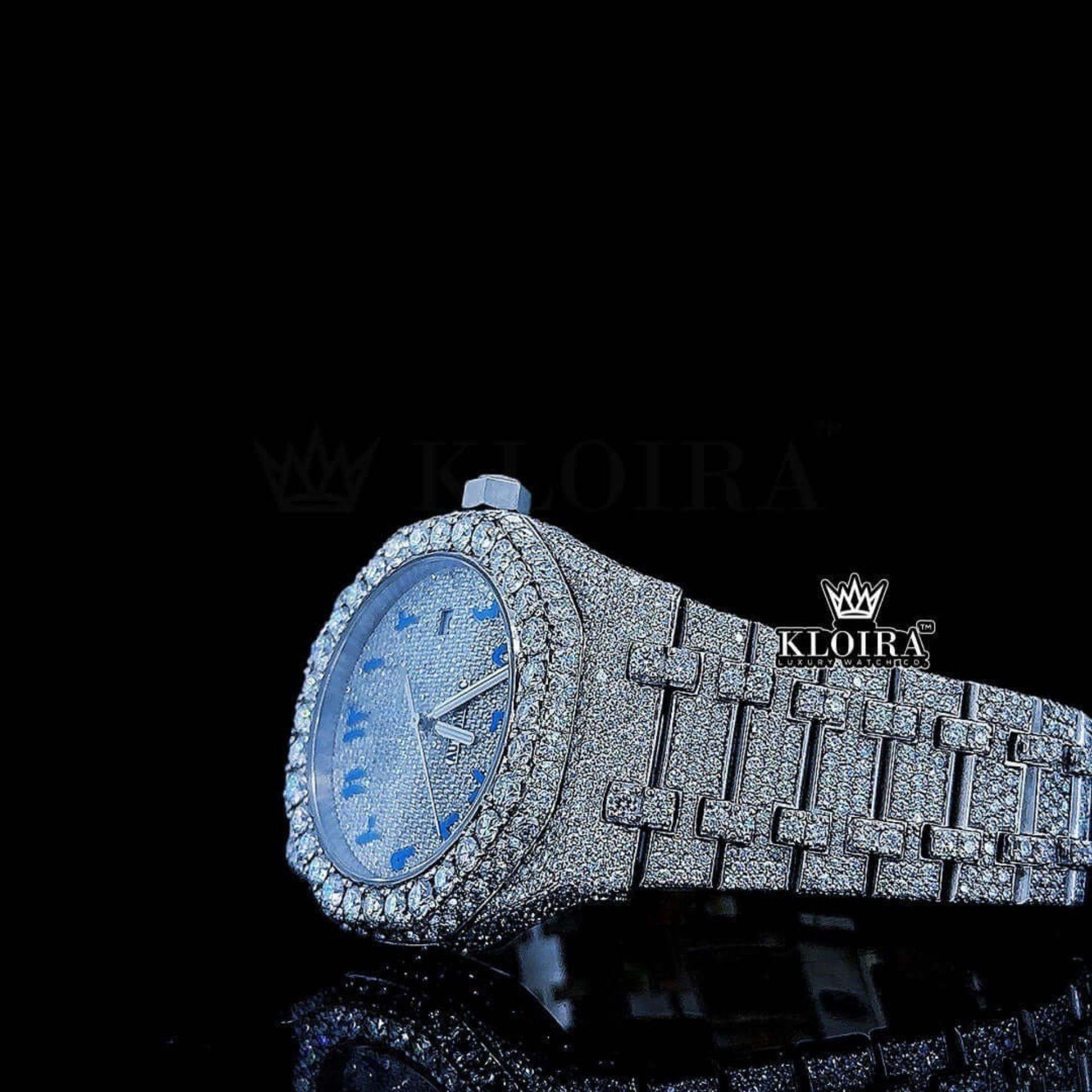Moissanite AP Watch Left Profile View
