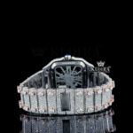 Moissanite Cartier Skeleton Watch Caseback View