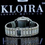 Moissanite Cartier Watch Arabic Back Strap View