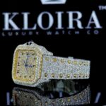Moissanite Cartier Watch Arabic Left Side View
