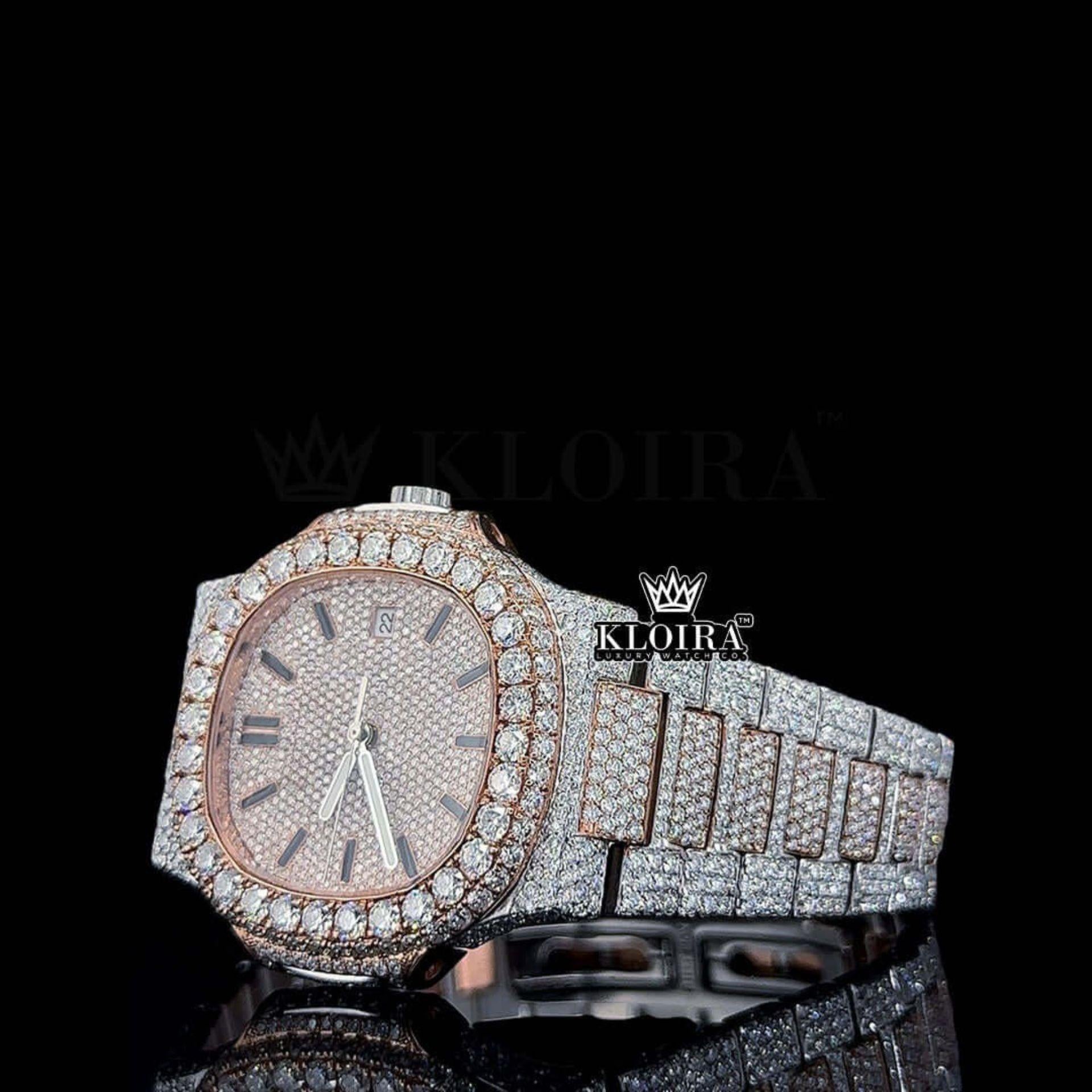 Moissanite Patek Philippe Watch Left Profile View